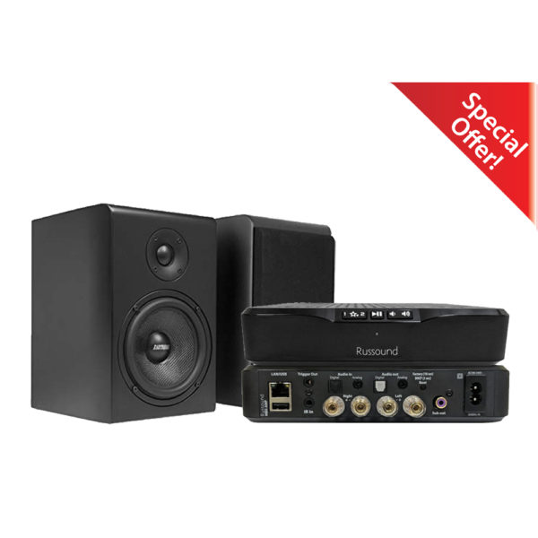Streaming Amplifier With Bookshelf Speakers Package Mbx Rbs52
