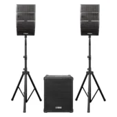 Earthquake DJ-Quake 2.1 portable PA speaker system with 12-inch subwoofer and array speakers